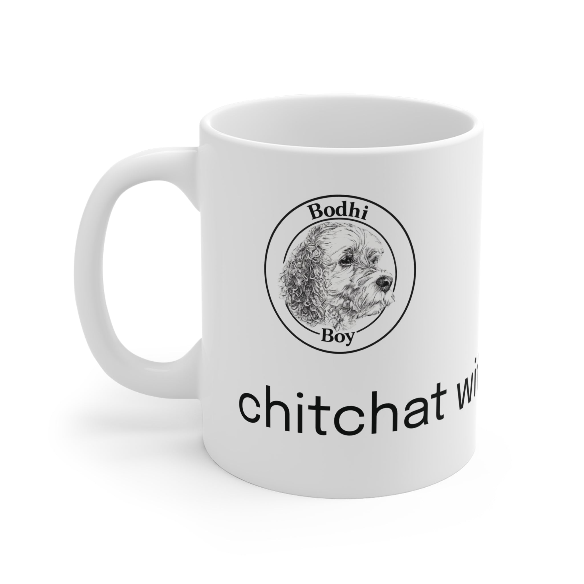 Bodhi Boy Mug: chitchat with the universe